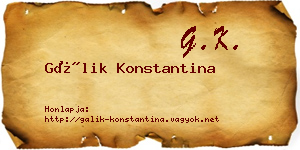 Gálik Konstantina névjegykártya